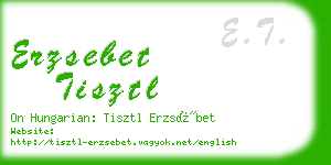 erzsebet tisztl business card